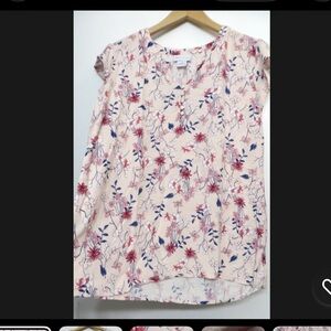 Liz Claiborne floral boho Pullover size L light weight top
